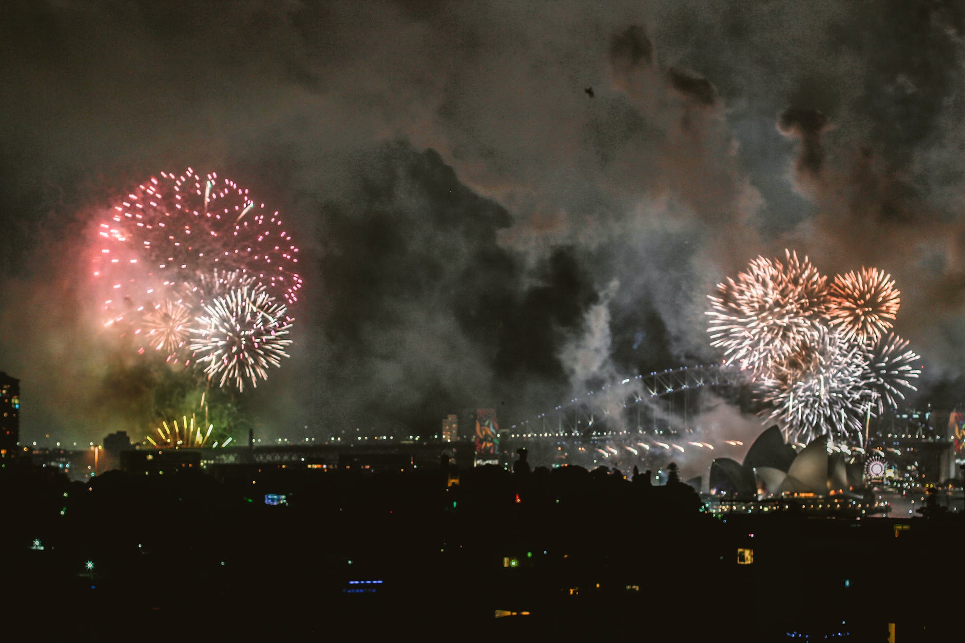 fireworks display at sydney opera house