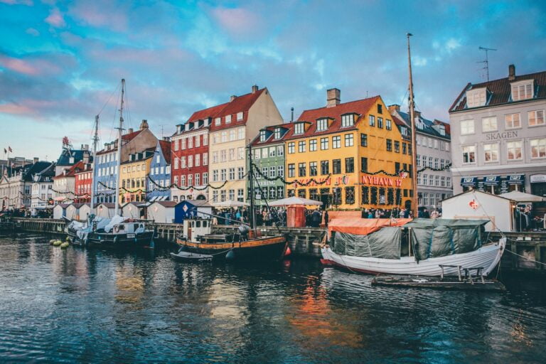 two gray and black boats near dock - Hotels in copenhagen