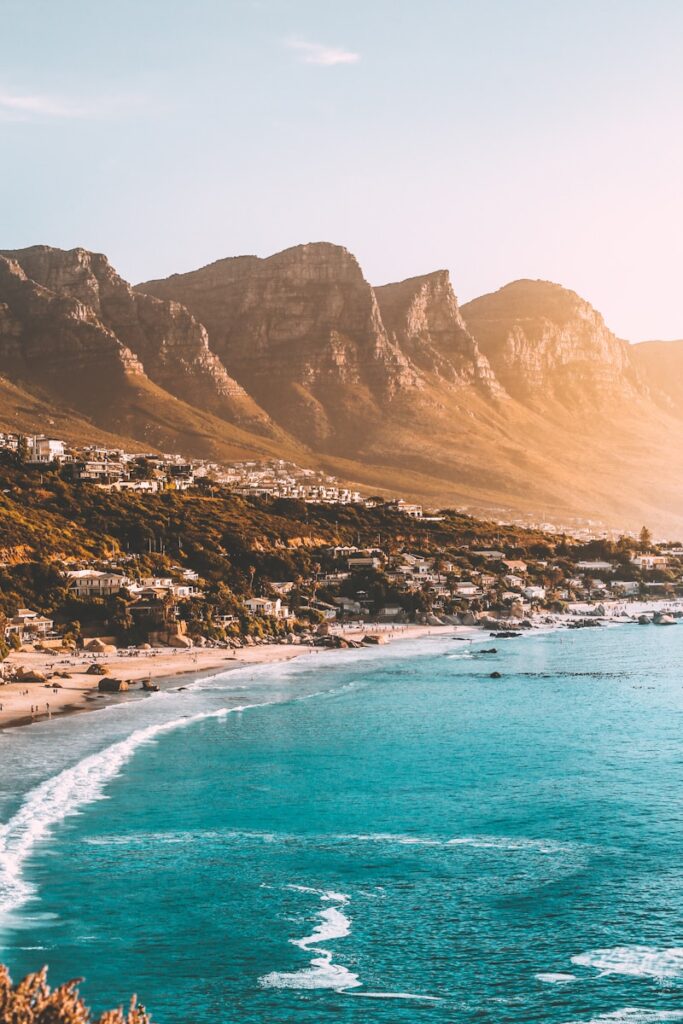 people on beach shore in South Africa